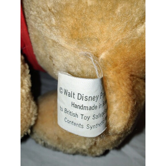 Vintage 1960s Winnie The Pooh 12” Plush w Embroidered Shirt Walt Disney Florida - Picture 10 of 13